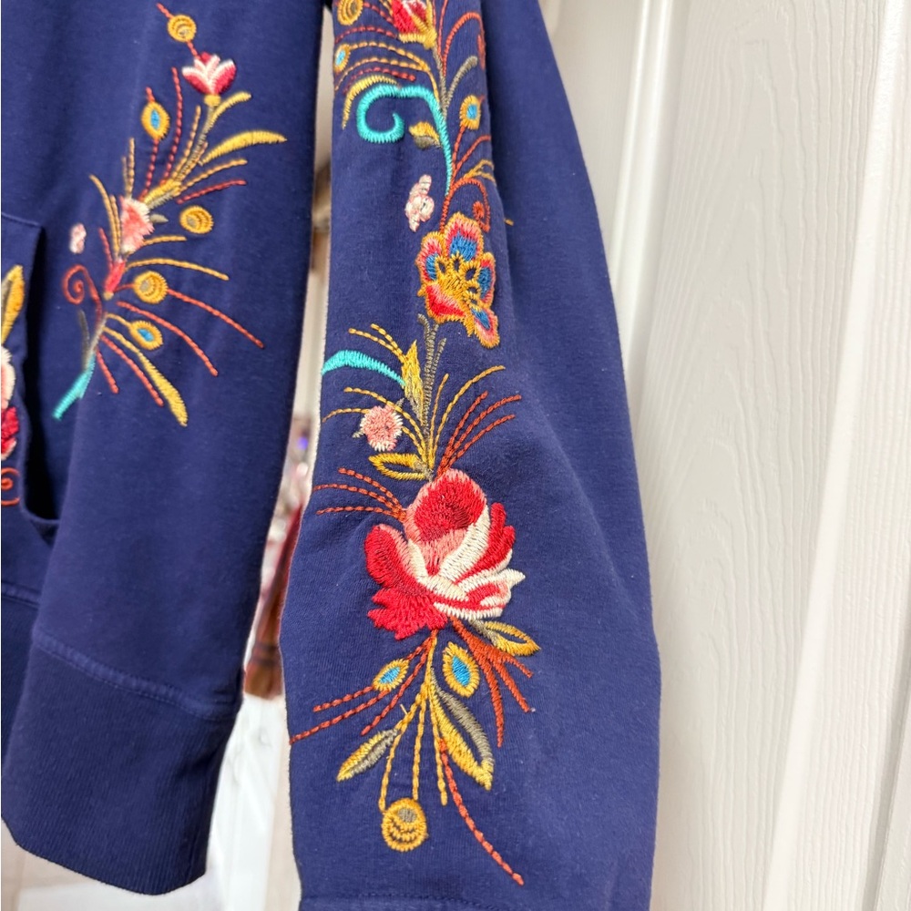 Johnny Was - Floral Shula French Terry Zipup Sweatshirt - Picture 7 of 12